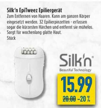 diska Silk'n Epitweez Epiliergerät Angebot