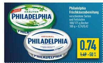 diska Philadelphia Frischkäsezubereitung Angebot