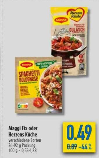 diska Maggi Fix Oder Herzens Kuche Angebot