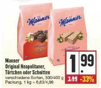 Edeka Manner Original Neapolitaner Törtchen Oder Schnitten Angebot