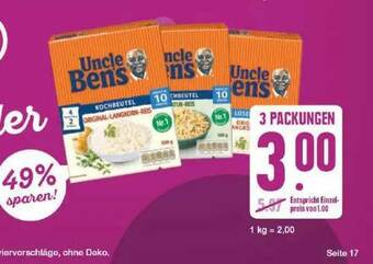 Edeka Uncle Bens Kochbeutel Angebot