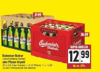 Edeka Budweiser Budvar Oder Pilsner Urquell Angebot