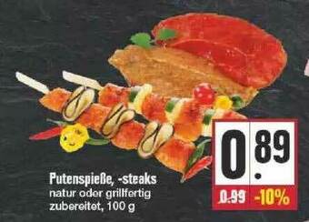 Edeka Putenspieße, Steaks Angebot