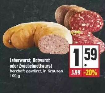 Edeka Leberwurst, Rotwurst Oder Zwiebelmettwurst Angebot