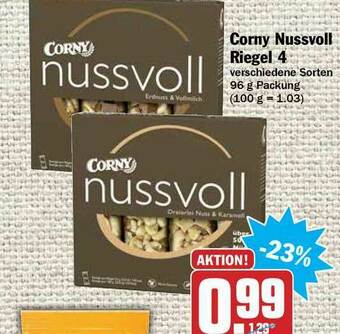 Hit Corny Nussvoll Riegel 4 Angebot