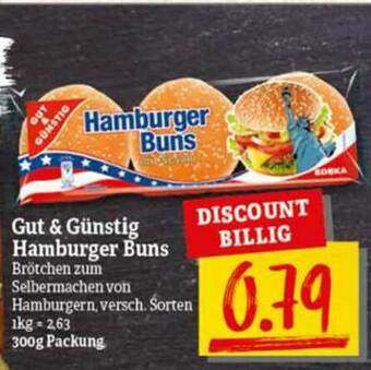 nah & gut Gut & Günstig Hamburger Buns Angebot