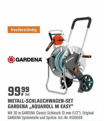 OBI Metall-schlauchwagen-set Gardena „aquaroll M Easy” Gardena Angebot