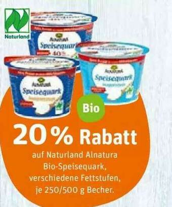 tegut Naturland Alnatura Bio-speisequark Angebot