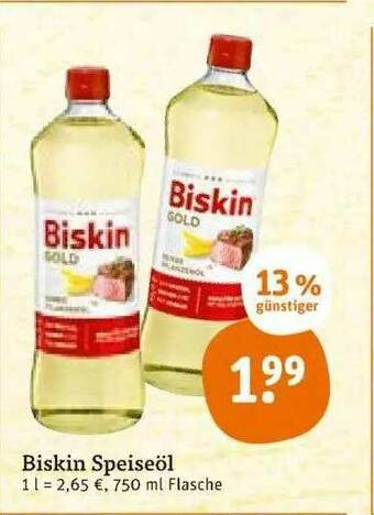 tegut Biskin Speiseöl Angebot