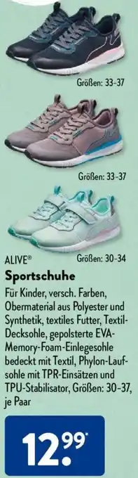 Aldi Süd Alive Sportschuhe Angebot