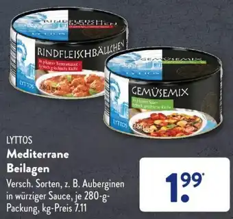 Aldi Süd Lyttos Mediterrane Beilagen 280 g Packung Angebot