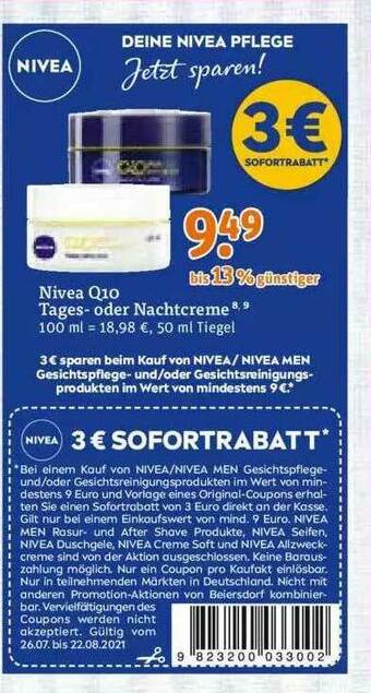 tegut Nivea Q10 Tages- Oder Nachtcreme Angebot