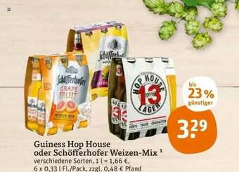 tegut Guiness Hop House Oder Schöfferhofer Weizen-mix Angebot