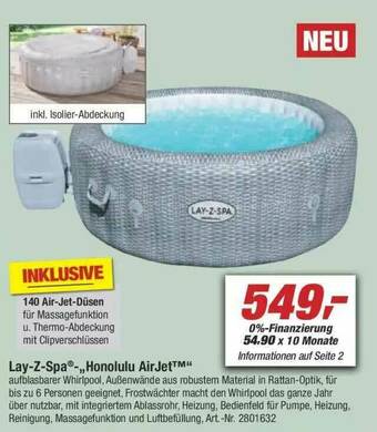 toom Baumarkt Lay-z-spa „honolulu Airjet” Angebot