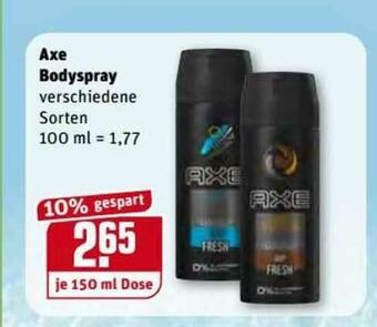 REWE Kaufpark Axe Bodyspray Angebot