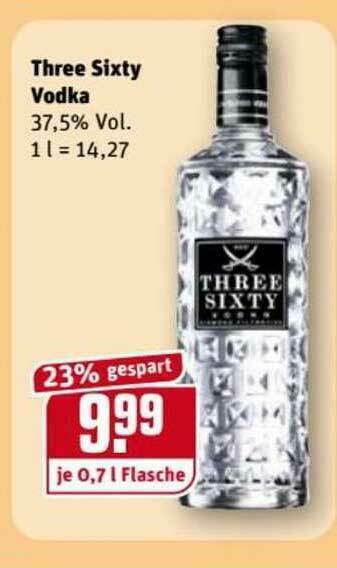 REWE Kaufpark Three Sixty Vodka Angebot