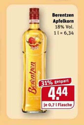 REWE Kaufpark Berentzen Apfelkorn Angebot