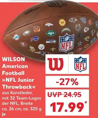 Kaufland NFL Junior Throwback Wilson American Football Angebot