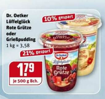 REWE Kaufpark Dr. Oetker Löffelglück Rote Grütze Oder Grießpudding Angebot