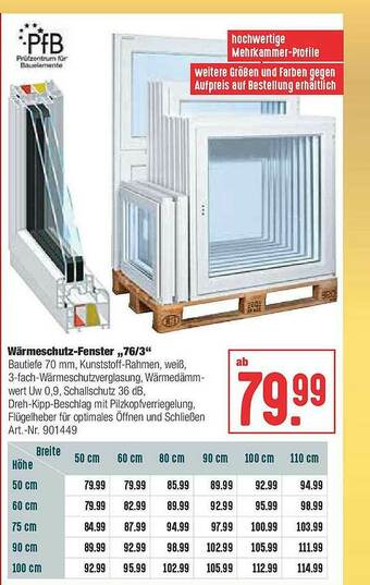 Hellweg Wärmeschutz-fenster 76.3 Angebot