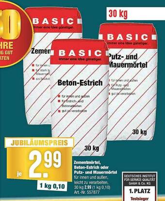 Hellweg Basic Zementmörtel, Beton-estrich Oder Putz- Und Mauermörtel Angebot