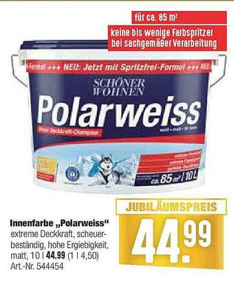 Hellweg Schöner Wohnen Innenfarbe „polarweiss” Angebot