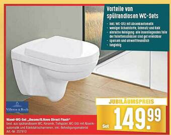 Hellweg Villeroy & Boch Wand-wc-set „owano Oder O.novo Direct Flush” Angebot