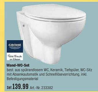 Hellweg Grohe Wand-wc-set Angebot