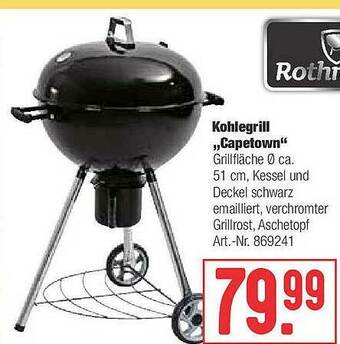 Hellweg Rothmann Kohlegrill „capetown” Angebot