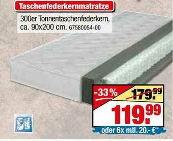 SB Lagerkauf Taschenfederkernmatratze Angebot