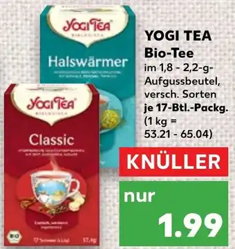 Kaufland Yogi Tea Bio Tee 17 Btl. Packg. Angebot