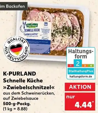 Kaufland K-Purland Schnelle Küche Zwiebelschnitzel 500 g Packg. Angebot