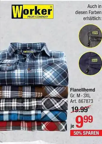 AWG Mode Worker flanellhemd Angebot