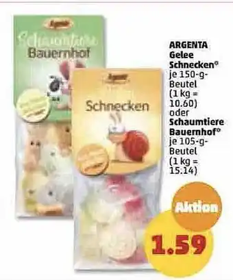 PENNY Argenta gelee schnecken oder schaumtiere bauernhof Angebot