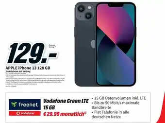 MediaMarkt Apple iphone 13 128gb smartphone mit vertrag Angebot