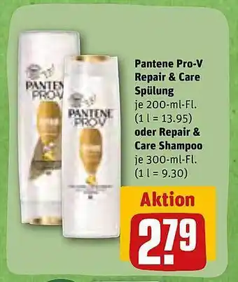 REWE Kaufpark Pantene pro-v repair & care spülung oder shampoo Angebot