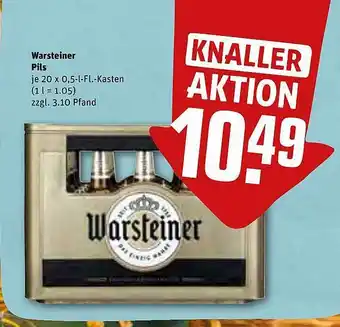 REWE Kaufpark Warsteiner pils Angebot