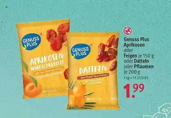 Rossmann Genuss plus aprikosen oder feigen oder datteln oder pflaumen Angebot