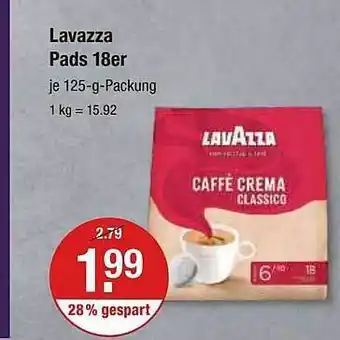 V Markt Lavazza pads 18er Angebot