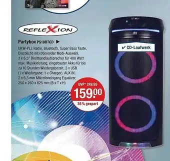 V Markt Reflexion partybox ps10btcd Angebot