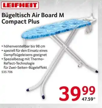 Selgros Leifheit Bugeltisch Air Board M Compact Plus Angebot