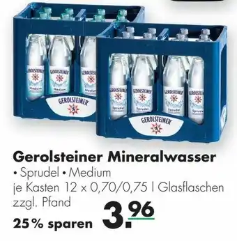 Handelshof Gerolsteiner Mineralwasser 12x0,70/0,75L Angebot