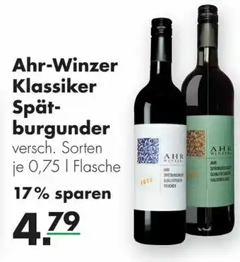 Handelshof Ahr-Winzer Klassiker Spätburgunder 0,75L Angebot