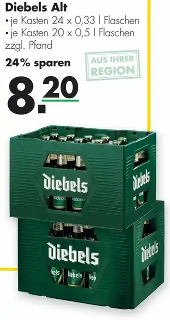 Handelshof Diebels Alt 24x0,33L oder 20x0,5L Angebot