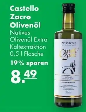 Handelshof Castello Zacro Olivenöl 0,5L Angebot