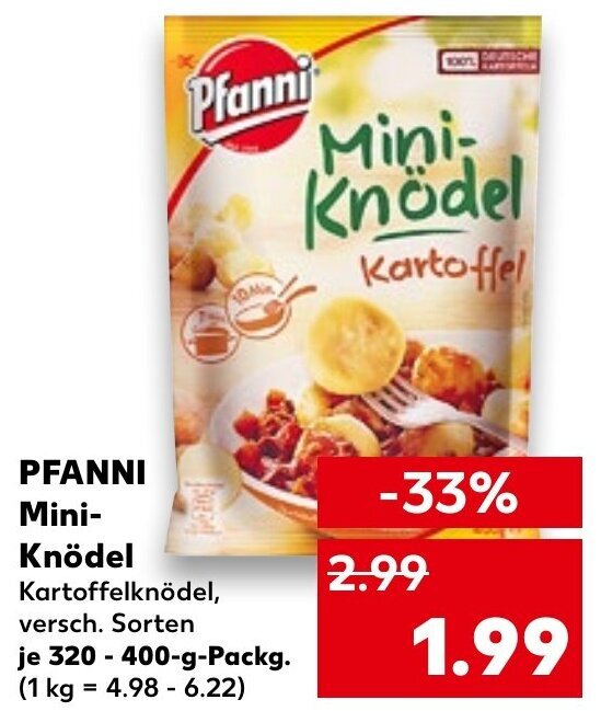 Pfanni Mini Knödel 320400 g Packg. Angebot bei Kaufland