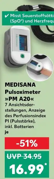 Kaufland Medisana Pulsoximeter PM A20 Angebot