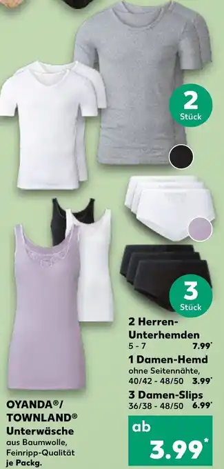 Kaufland Oyanda/Townland Unterwäsche Angebot