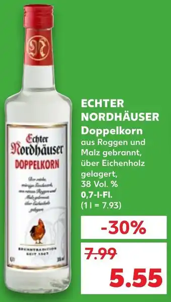 Kaufland Echter Nordhäuser Doppelkorn 0,7 L Fl. Angebot