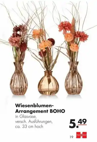 Handelshof Wiesenblumen Arrangement BOHO Angebot